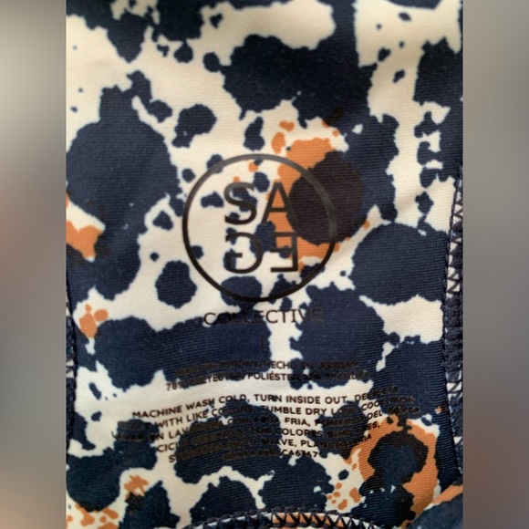 SAGE COLLECTIVE Women’s Inkspot-Print Sports Bra 🌴 - Picture 3 of 5